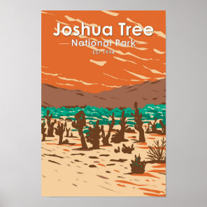 Joshua Tree National Park Turkey Flats Sand Dunes  Poster