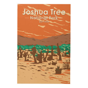 Joshua Tree National Park Turkey Flats Sand Dunes  Wood Wall Art