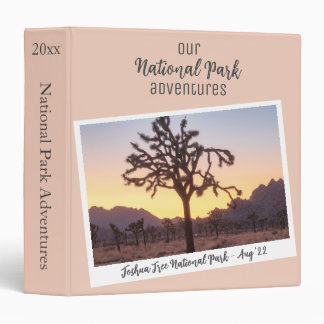 Joshua Tree National Park Vacation Travel 3 Ring Binder