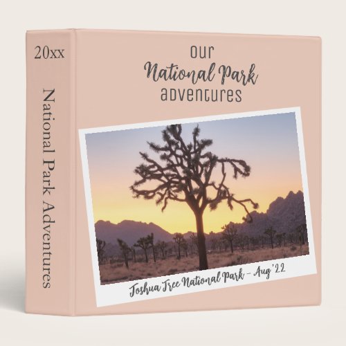 Joshua Tree National Park Vacation Travel 3 Ring Binder