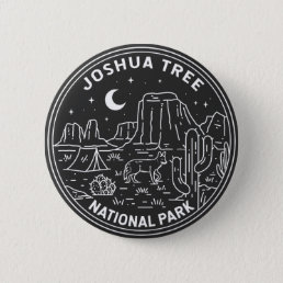 Joshua Tree National Park Vintage Monoline   Button