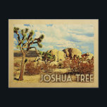 Joshua Tree Postcard California Vintage Travel<br><div class="desc">Joshua Tree California design in Vintage Travel style featuring a lovely desert National Park scene.</div>