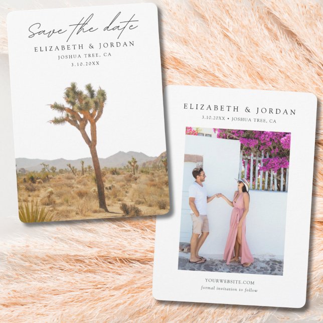 Joshua Tree Save the Date Wedding Invitation (Joshua Tree Boho Wedding Save the Date)