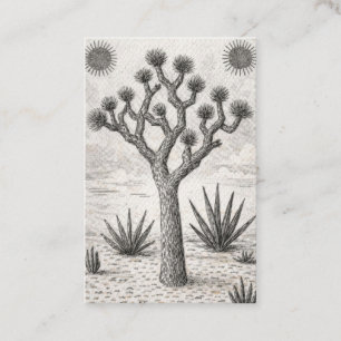 joshua tree sketch desert sketch art business card
