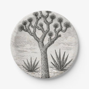 joshua tree sketch desert sketch art paper plates