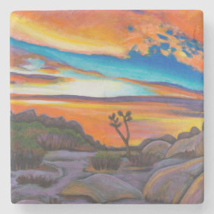 Joshua Tree Sunset Stone Coaster