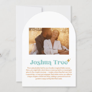 Joshua Tree Table Number