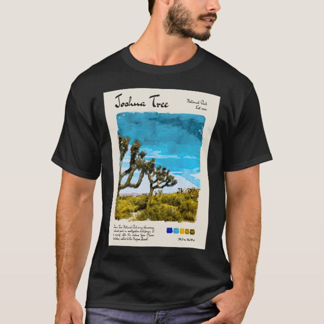 Joshua Tree Vintage Watercolour Travel  T-Shirt (Front)