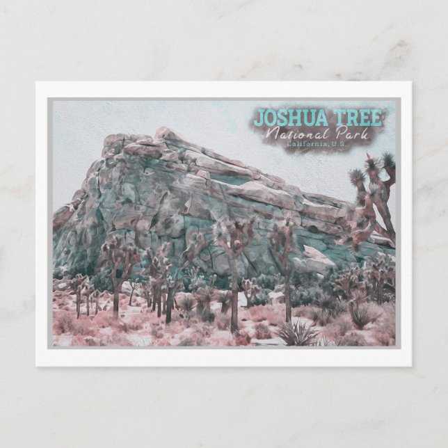 JOSHUA TREE WATERCOLOR - CALIFORNIA UNITED STATES POSTCARD (Front)