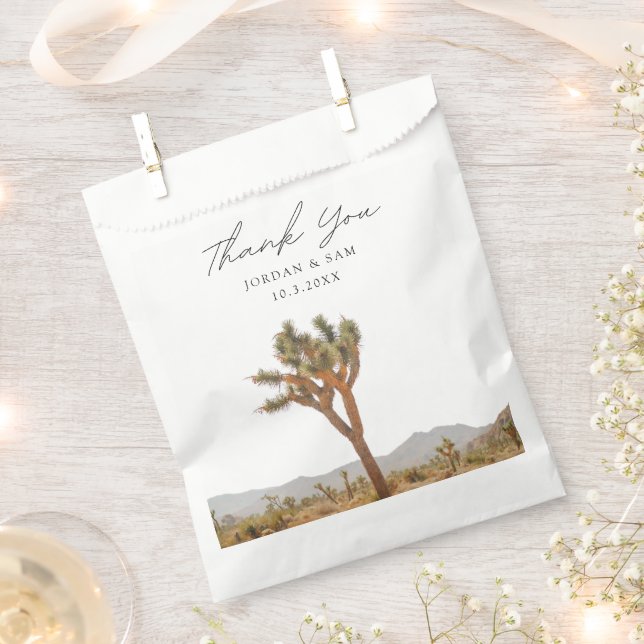 Joshua Tree Wedding Favor Boho Thank You Bag (Clipped)