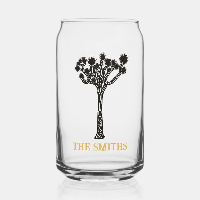 Joshua Tree Wedding Favors  Can Glass (Front)