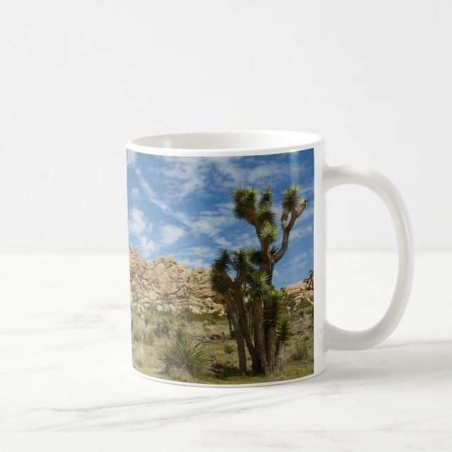 Joshua Trees and Blue Sky Desert Landscape Coffee Mug (Right)