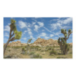 Joshua Trees and Blue Sky Desert Landscape Rectangular Sticker