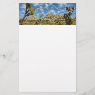 Joshua Trees and Blue Sky Desert Landscape Stationery