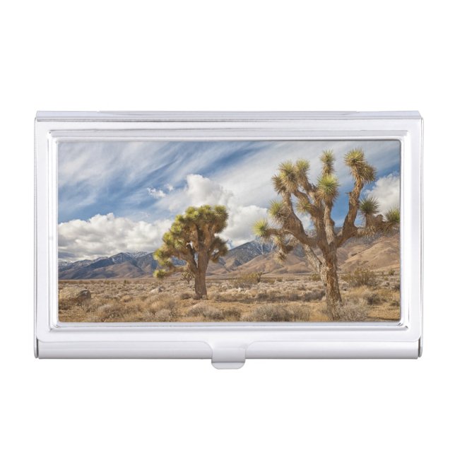Joshua Trees in Desert Business Card Case (Front)