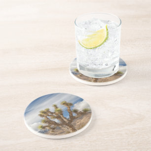 Joshua Trees in Desert Drink Coaster