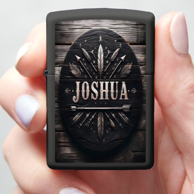 Joshua's Wooden Totem Zippo Lighter (In Hand)