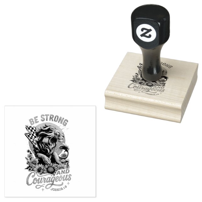 Joshus 1:9  rubber stamp (Stamped)