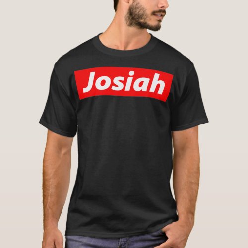 Josiah Gift  Red Bo Logo Personalized Name Gift Fo T_Shirt