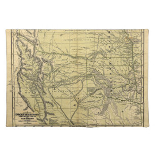 Josiah Gregg's 1844 Map of the Indian Territory Cloth Placemat