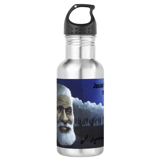 Josiah Henson Signature Stainless Steel Water Bottle (Front)