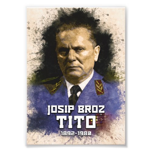 Josip Broz Tito 1892 _ 1980 SFRJ Color portrait Photo Print