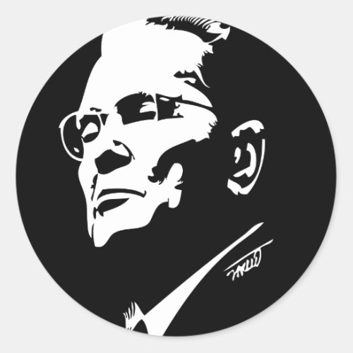 JOSIP BROZ TITO YUGOSLAVIA CLASSIC ROUND STICKER