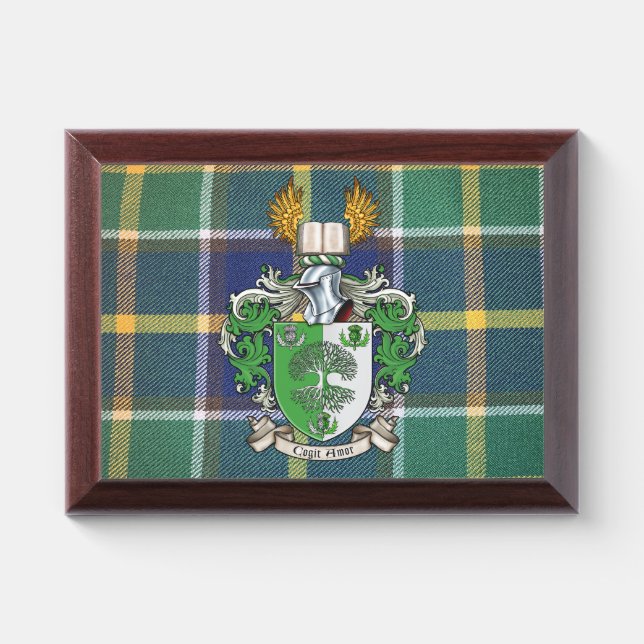 Joss/Joyce Family Association Coat of Arms Award Plaque (Horizontal)