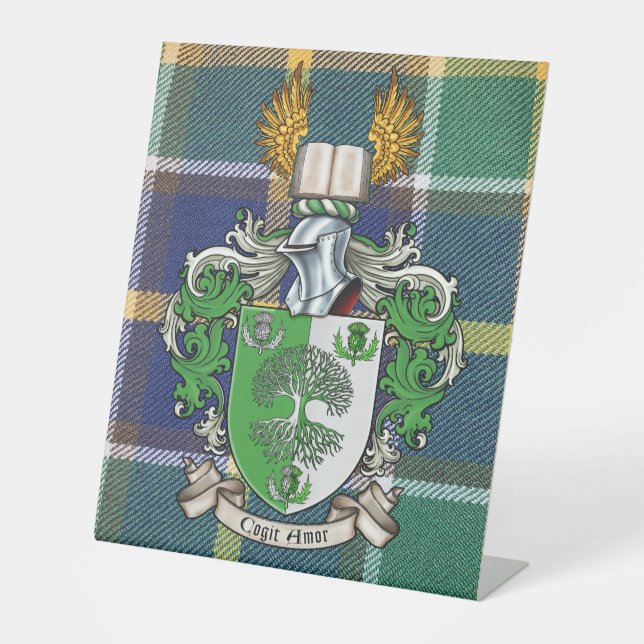 Joss/Joyce Family Association Coat of arms Pedestal Sign (Front)