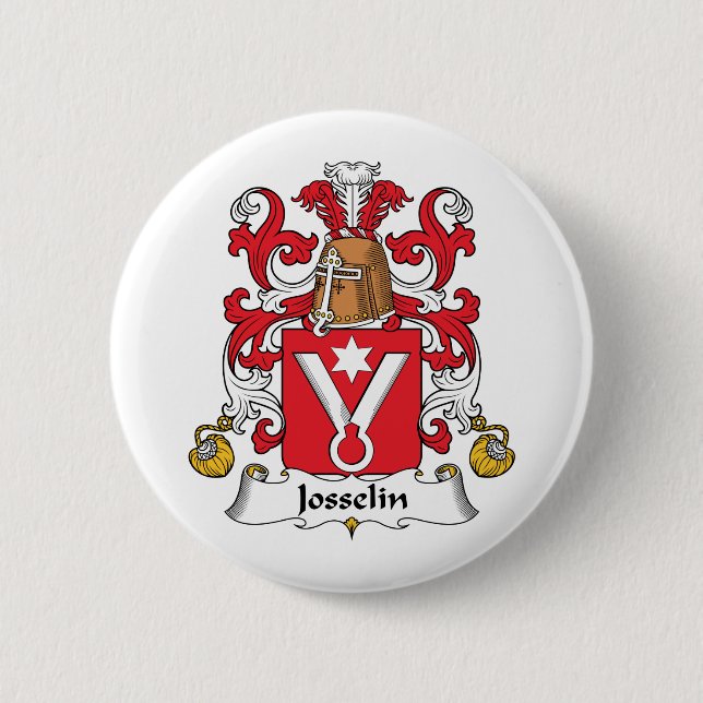 Josselin Family Crest Pinback Button (Front)