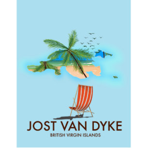 Jost Van Dyke British Virgin Islands. Cutout