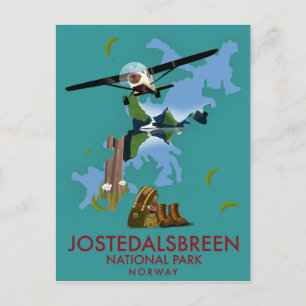 Jostedalsbreen National Park Flight poster Postcard