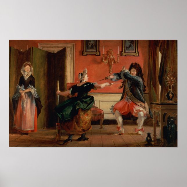 Jourdain Fences his Maid Poster (Front)