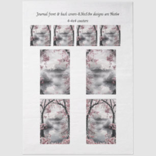 Journal Covers Mount Fuji Cherry Blossom Coasters Tissue Paper