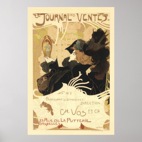 Journal Des Ventes Vintage French Advertising Poster