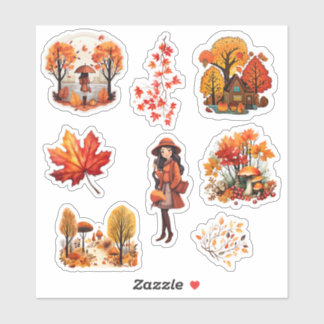 Journal Fall watercolor scrapbook stationary Sticker