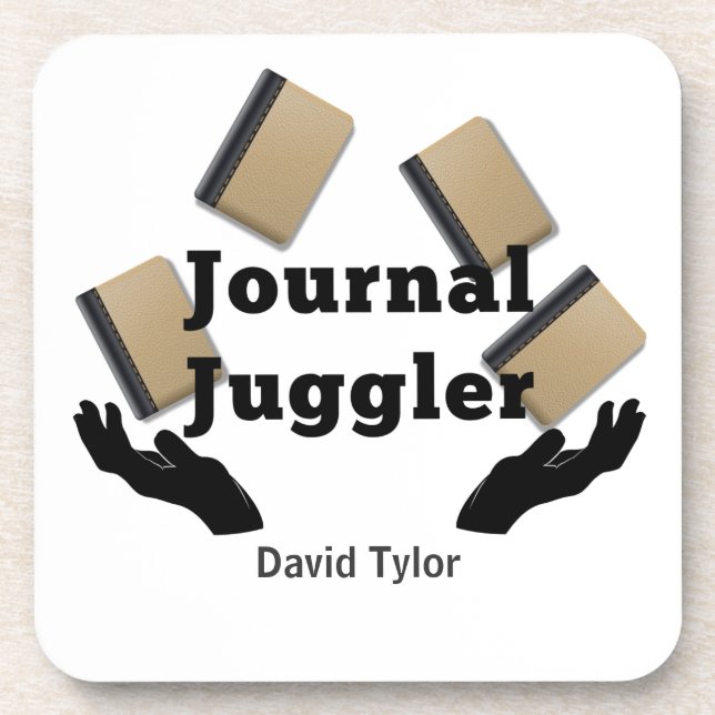 Journal Juggler Beverage Coaster (Front)
