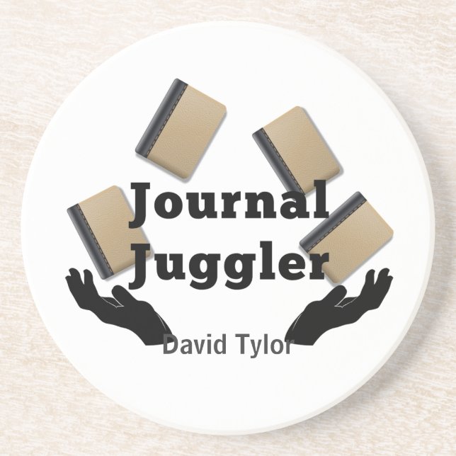 Journal Juggler Drink Coaster (Front)