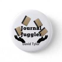 Journal Juggler Pinback Button
