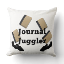 Journal Juggler Throw Pillow