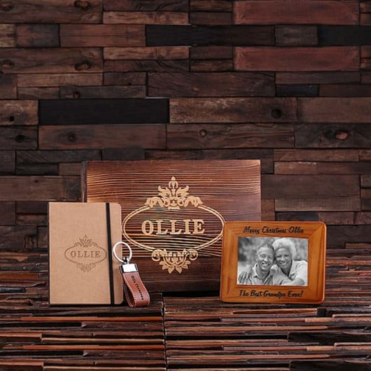 Journal, Keychain Set with Engraved Picture Frame (Front)