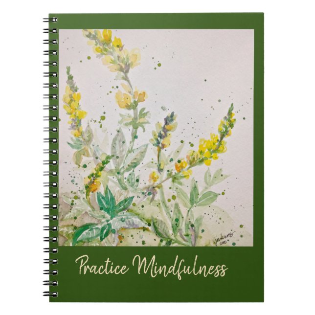 Journal-"Mindfulness" - Pine Mtn Wildflowers Notebook (Front)