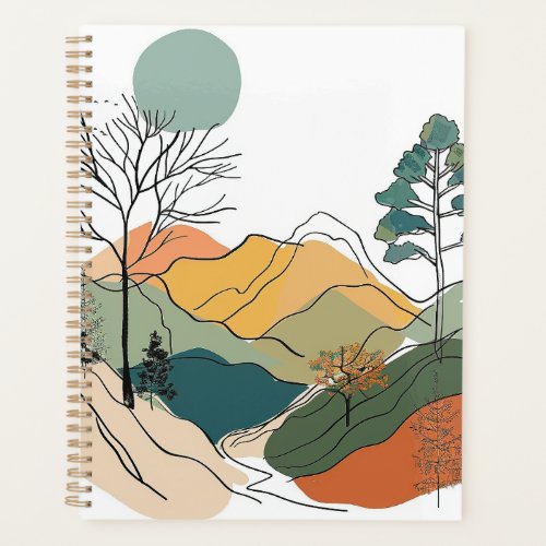 Journal Minimalist Design Mountain Journal Planner
