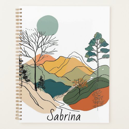 Journal Minimalist Design Mountain Journal Planner