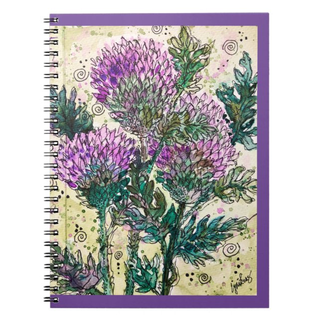 Journal/Notebook– Scottish Thistle Notebook (Front)