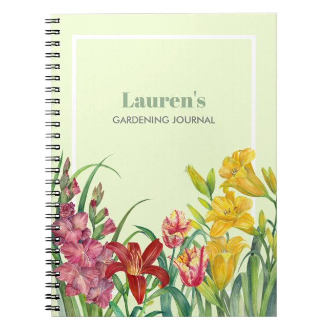 Journal Warm Color Floral Spring Blooms (Front)