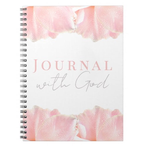 Journal With God Light Pink Flower Petals