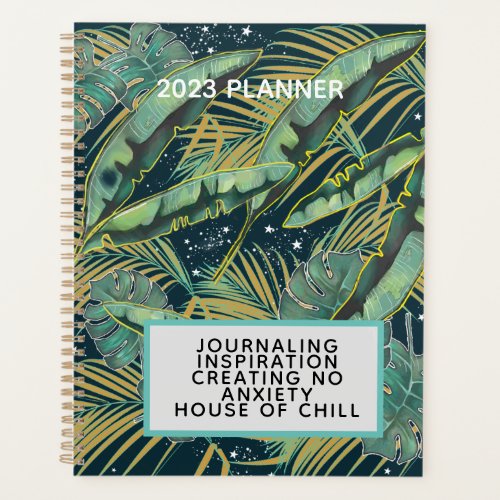 Journaling Inspiration No Anxiety  2023 Planner 