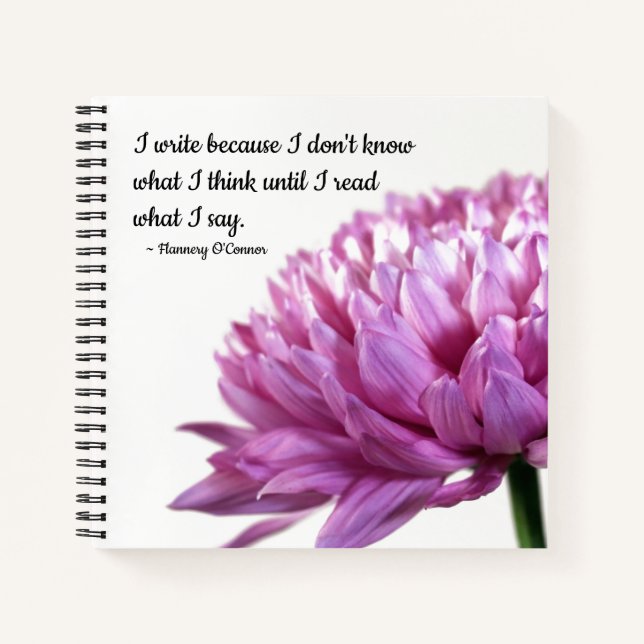 Journaling Lavender Mum Spiral Notebook (Front)