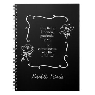 Journaling My Life Motivational Quote Your Name Notebook